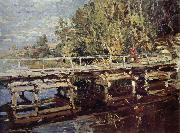 Konstantin Korovin Bridge in the autumn scenery oil painting picture wholesale